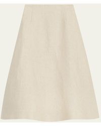 Theory - Linen Tweed Full Midi Circle Skirt - Lyst