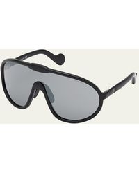 MONCLER LUNETTES - Halometre Injection Plastic Shield Sunglasses - Lyst