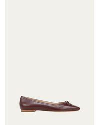 Veronica Beard - Cailey Leather Ballerina Flats - Lyst