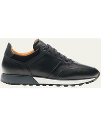 Magnanni - Arco Mix-leather Trainer Sneakers - Lyst