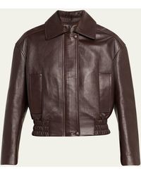 A.L.C. - Otto Leather Bomber Jacket - Lyst