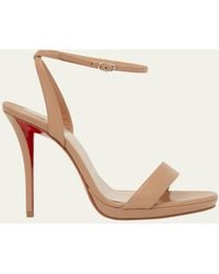 Christian Louboutin - Miss Z Leather Sole Ankle-Strap Sandals - Lyst
