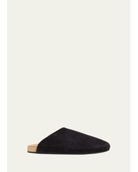The Row - Hudson Suede Mules - Lyst