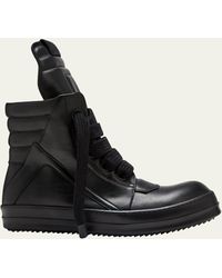 Rick Owens - Geobasket Leather Jumbo-laced High-top Sneakers - Lyst