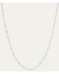 64 Facets - 18k White Gold Necklace With Oval Rose Cut Diamonds - Lyst