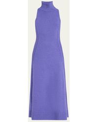 Christopher John Rogers - Mock-Neck Wool Maxi Dress - Lyst
