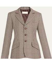 6397 - Plaid Double-Face Wool Blazer - Lyst