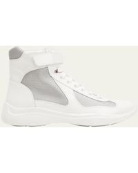 Prada - America's Cup Patent Leather High-top Sneakers - Lyst