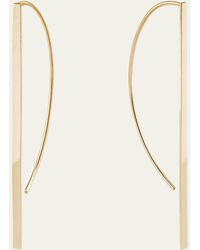 Lana Jewelry - 14k Gold Flat P-hoop Earrings - Lyst