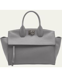 Ferragamo - The Studio Gancini Leather Top-handle Bag - Lyst