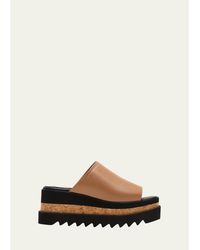 Stella McCartney - Sneak-Elyse Alter Sporty Mat Platform Sandals - Lyst