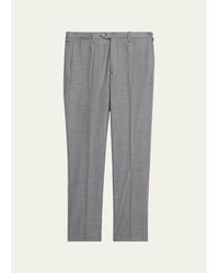 Kiton - Wool Twill Flat-Front Trousers - Lyst