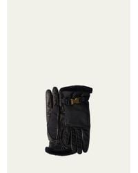 Prada - Re-Nylon & Sheep Fur Gloves - Lyst