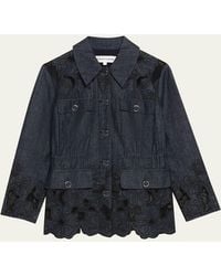 Veronica Beard - Kiki Embroidered Chambray Jacket - Lyst