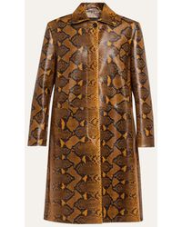 Proenza Schouler - Leticia Python-Printed Leather Coat - Lyst