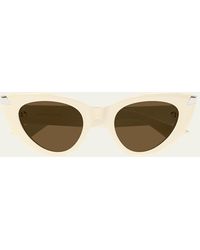 Alexander McQueen - Sleek Acetate Cat-eye Sunglasses - Lyst