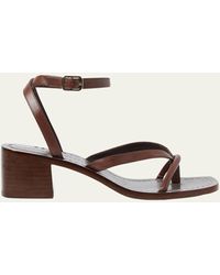 Loeffler Randall - Eloise Leather Thong Ankle-strap Sandals - Lyst