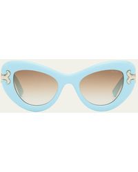 Emilio Pucci - Filigree Acetate & Metal Cat-eye Sunglasses - Lyst