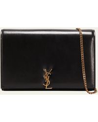 Saint Laurent - Ysl Monogram Wallet On Chain In Smooth Leather - Lyst