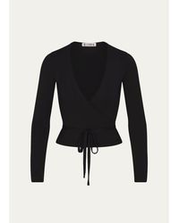ÉTERNE - Jersey Wrap Top - Lyst