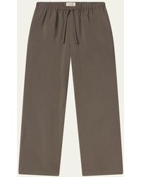 FRAME - Wool Wide-Leg Drawstring Pants - Lyst