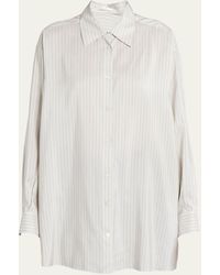 The Row - Luka Stripe Oversized Button Down Shirt - Lyst