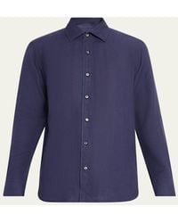 ZEGNA - Oasi Lino Linen Button-Down Shirt - Lyst
