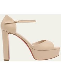 Christian Louboutin - Sandaloo Leather Sole Platform Sandals - Lyst