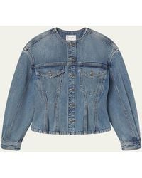FRAME - The Nipped Collarless Jacket - Lyst