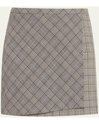 Ganni - Mixed Check Mini Skirt - Lyst