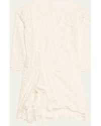 Isabel Marant - Rubiana Gathered Lace 3/4-Sleeve Mini Dress - Lyst