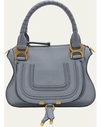 Chloé - Marcie Small Double Carry Satchel Bag In Grained Leather - Lyst