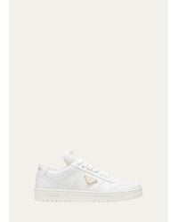 Prada - Downtown Leather Low-top Sneakers - Lyst