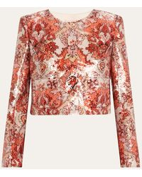 Cinq À Sept - Aspen Sequined Damask Jacket - Lyst