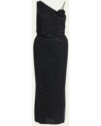 Giorgio Armani - Embellished Rose One-Shoulder Gown - Lyst