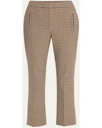 Veronica Beard - Arte Cropped Houndstooth Pants - Lyst