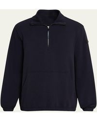 Moncler - Quarter-Zip Interlock Sweatshirt - Lyst