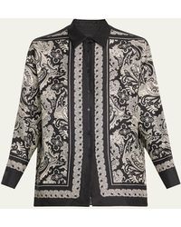 Nili Lotan - Alfie Paisley Printed Silk Blouse - Lyst