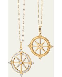 Monica Rich Kosann - Adventure Diamond Compass Necklace - Lyst