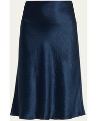 Vince - Satin Slip Midi Skirt - Lyst