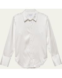 FRAME - The Standard Silk Button-front Shirt - Lyst