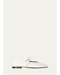 The Row - Boheme Leather Mary Jane Ballerina Flats - Lyst