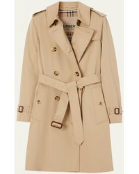 Burberry - Gabardine Kensington Mid-Length Trench Coat - Lyst