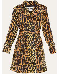 Libertine - Leopardo Double-breasted Trench Coat - Lyst