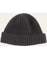 Bergdorf Goodman - Rib-knit Cashmere Beanie Hat - Lyst