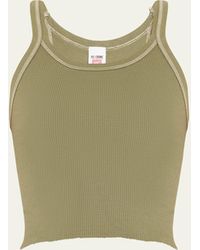 RE/DONE - Cropped Rib-knit Tank Top - Lyst