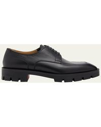Christian Louboutin - Davisol Lion Leather Lug-Sole Derby Shoes - Lyst