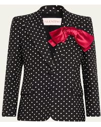 Valentino Garavani - Polka Dot Blazer With Bow - Lyst
