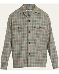 Salvatore Piccolo - Wool Plaid Shirt Jacket - Lyst