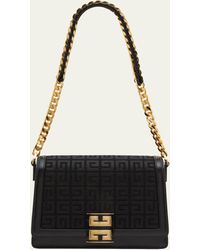 Givenchy - 4g Medium Crossbody In 4g Embroidery With Woven Chain - Lyst